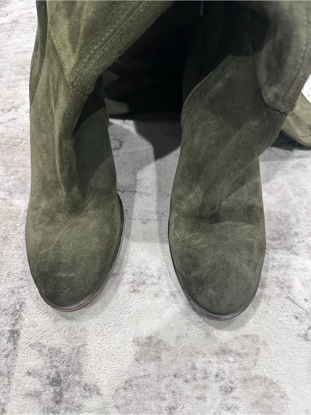 Free People Dakota Over the Knee Boots Hunter Green Suede